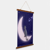 夢見る天猫のデザイン 吊り下げ型タペストリー (傾斜あり)