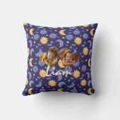 夢見る太陽と月 - 眠たげな天の友達 クッション (裏面)