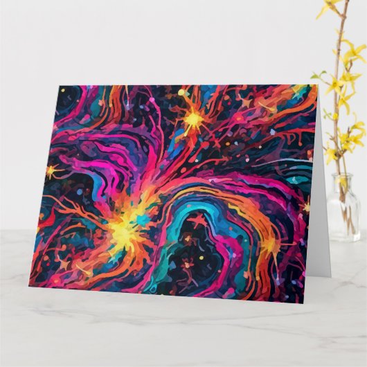 夢見る宇宙 カード (黄色い花)