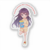 夢見る少女漫画の主人公のように - アニメ シール (正面)