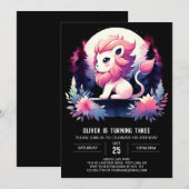 夢見る幸せなライオンの誕生日 招待状 (正面/裏面)