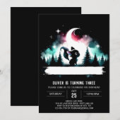 夢見る愛らしい猫の誕生日 招待状 (正面/裏面)