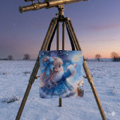 夢見る星を見る少女の水彩画 トートバッグ