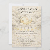 夢見る月と星のベビーシャワー招待状 招待状 (正面)
