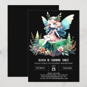 夢見る森の妖精の誕生日 招待状 (正面/裏面)