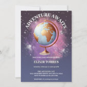 夢見る水彩画の冒険が待つベビーシャワー 招待状 (正面)