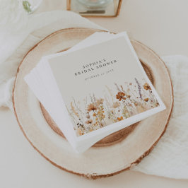 夢見る秋のワイルドフラワー スタンダードカクテルナプキン