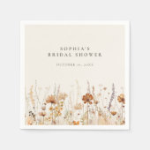 夢見る秋のワイルドフラワー スタンダードカクテルナプキン (正面)