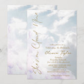 夢見る花嫁の至福のひととき ソフト ブライダルシャワー 招待状 (正面/裏面)