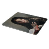 夢見る若い女性 (本を読む) カッティングボード (角)