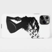 夢見る蝶の雲のシルエット携帯ケース iPhoneケース (裏面横)