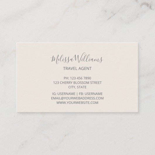 夢見る透明な花のロゴ 名刺 (裏面)