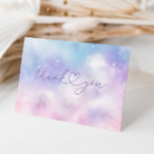 夢見る雲と星のウェディングシャワー感謝カード サンキューカード
