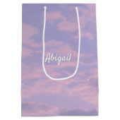 夢見る雲の恋人テーマの花嫁の伴娘への提案 ミディアムペーパーバッグ (裏面)
