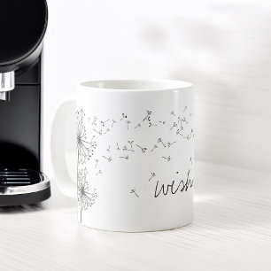夢見る願いを叶えるダンデライオン・ブランド コーヒーマグカップ