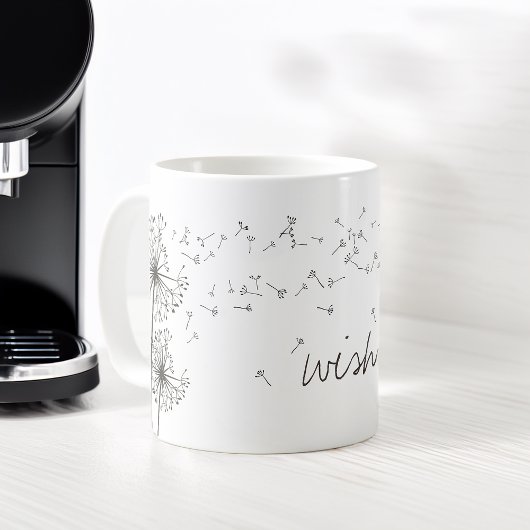 夢見る願いを叶えるダンデライオン・ブランド コーヒーマグカップ