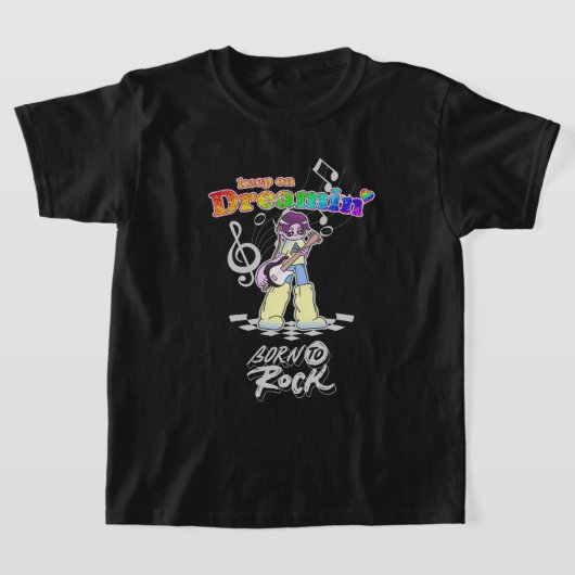 夢見るY2Kアニメギタリスト Tシャツ (レイダウン)