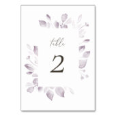 夢見台の番号 テーブルナンバー (裏面)