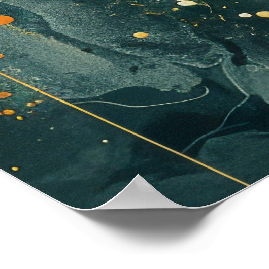 夢見心地のシュールレアル水彩画のポスター ポスター (角)