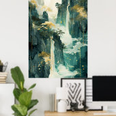 夢見心地のシュールレアル水彩画のポスター ポスター (ホームオフィス)