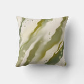 夢見海藻抽象芸術グリーンアートパターンピロー クッション (裏面)