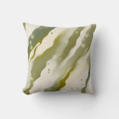 夢見海藻抽象芸術グリーンアートパターンピロー クッション (正面)