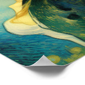 夢見美しい女性のポートレートアート – エキゾチック・アート ポスター (角)