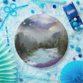 夢見魔法の風光明媚な自然風景 ペーパープレート (パーティー)