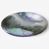 夢見魔法の風光明媚な自然風景 ペーパープレート (アングル)