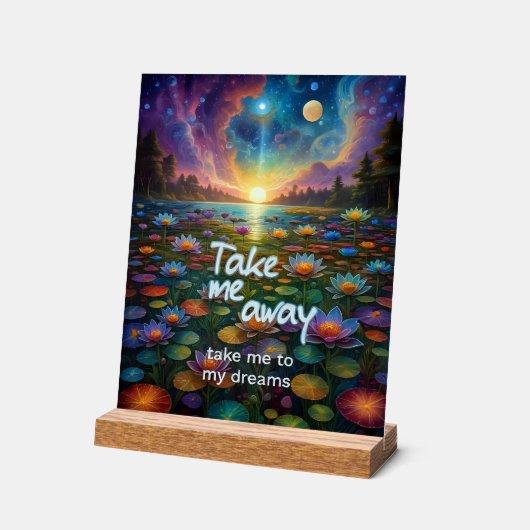 夢遠くに アクリルサイン (傾斜)