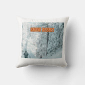 夢霜の降りた：雪野枕カバー クッション (裏面)