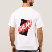 "夢：インスピレーションあふれるデザイン！" Tシャツ (裏面)