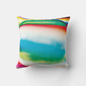 "夢"パステルウォーターカラーのような抽象デザイン クッション (裏面)