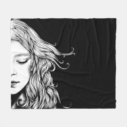 夢 フリースブランケット (正面(横))