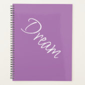 「夢」フレーズLavender Purple Background プランナー手帳 (正面)