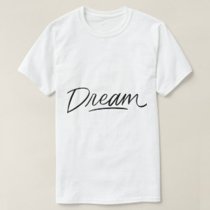 夢 - ミニマルなインスピレーション タイポグラフィ Tシャツ