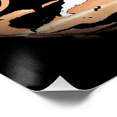 "夢"ライトピンク白感動的抽象芸術 ポスター (コーナー)