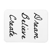 夢、作信じ成 マグネット (横)