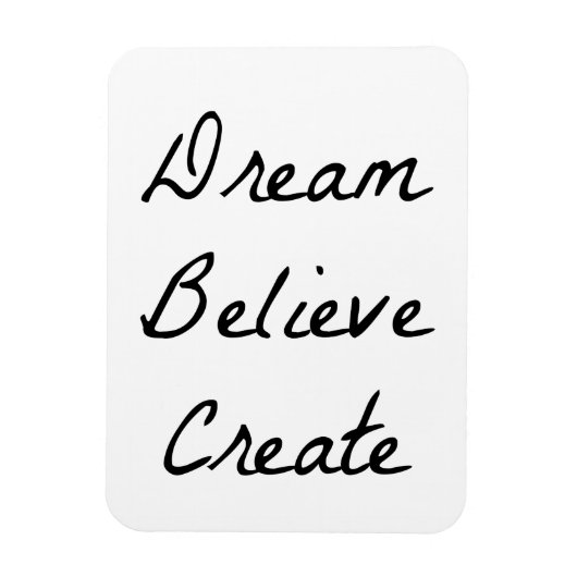 夢、作信じ成 マグネット (縦)