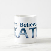 夢。 信じて下さい。 。 スケート! コーヒーマグカップ (中央)