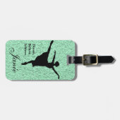 夢。 信じて下さい。 バレエの荷物のラベルを達成して下さい ラゲッジタグ (正面横)