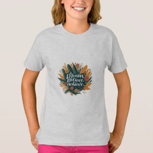 夢。信じ.達成。キッズベーシックTシャツ Tシャツ