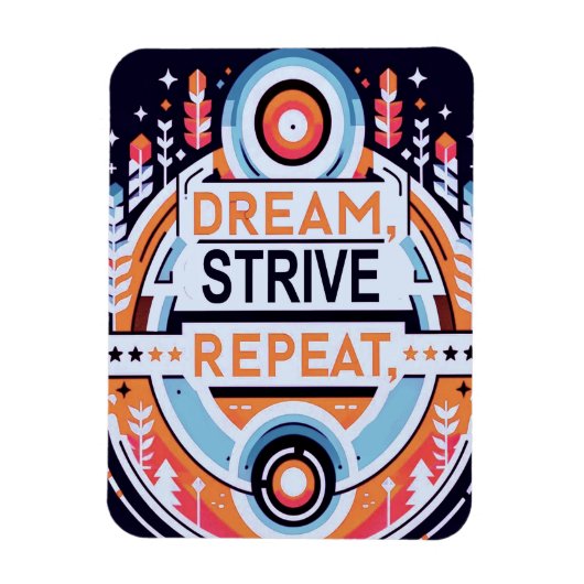 夢、努力、繰り返し マグネット (縦)