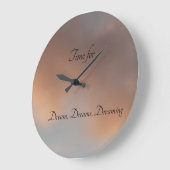 夢、夢、夢、夢、アクリル壁時計 ラージ壁時計 (傾斜)