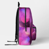 "夢"白い脚本、紫のキラキラ プリントバックパック (左)