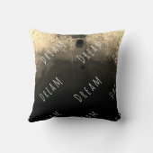 "夢"白でTaupe Brown Beigeデザイン クッション (裏面)