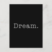 夢。白黒ドリーム引用文テンプレート ポストカード (正面)