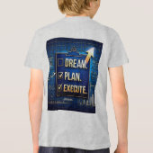 夢。計画。実行。 – 成功のためのブループリント トライブレンドTシャツ (裏面)