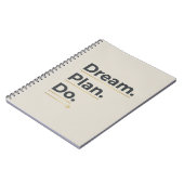 夢。計画。実行。 - 現代の目標設定ノート ノートブック (左側)