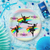 夢、達成、ダンサー信じの紙プレート ペーパープレート (パーティー)